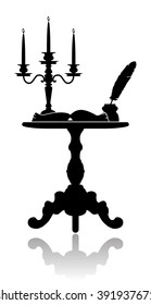 Coffee table with a candelabrum