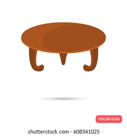 Coffee table color flat icon for web and mobile design