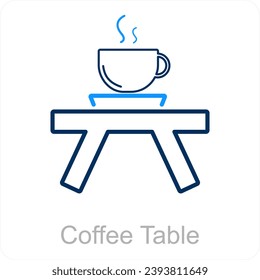 Coffee Table and desk icon concept