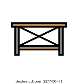 coffee table home interior color icon vector. coffee table home interior sign. isolated symbol illustration
