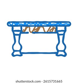 coffee table home interior doodle icon sketch vector. coffee table home interior sign. isolated symbol illustration