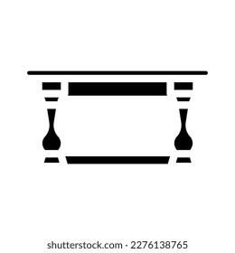coffee table home interior glyph icon vector. coffee table home interior sign. isolated symbol illustration