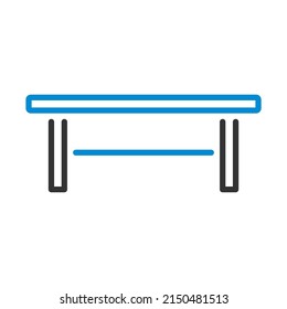 Icono de tabla de café. Contorno de negrita editable con diseño de relleno de color. Ilustración vectorial.