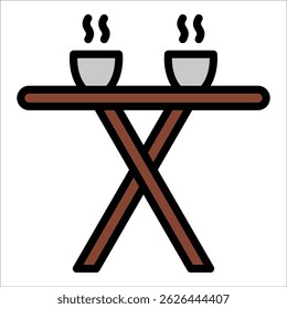 Coffee Table Icon Element For Design