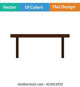 Coffee table icon. Flat design. Vector illustration.
