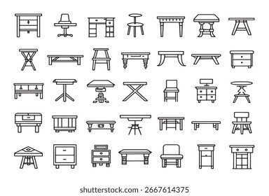 Inspiraciones del icono de la mesa de centro para los Interiores con estilo
