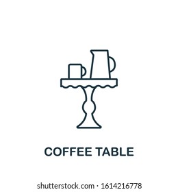 Coffee Table icon from interior collection. Simple line element Coffee Table symbol for templates, web design and infographics