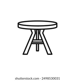 coffee table icon isolated on white background
