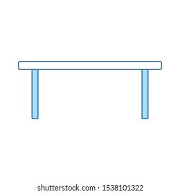 Coffee Table Icon. Thin Line With Blue Fill Design. Vector Illustration.