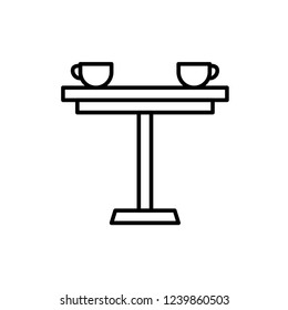 coffee table icon vector. coffee icon