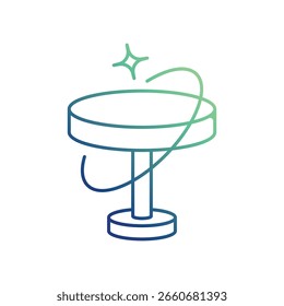 Coffee Table icon with white background vector stock illustration