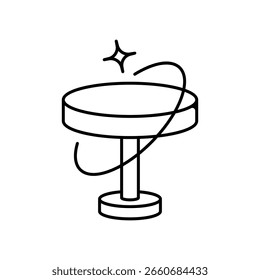 Coffee Table icon with white background vector stock illustration