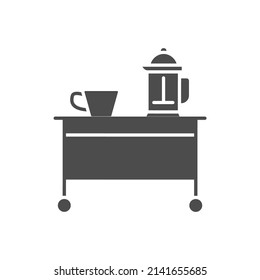 símbolos de iconos de tabla de café elementos vectores para web infográfica