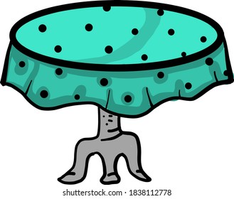 Coffee table, illustration, vector on white background