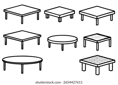 Arte de la línea de mesa de café hermosa decoración minimalista para las habitaciones