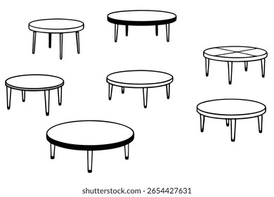 mesa de café arte de linha elegante simples peça de mobiliário em casa