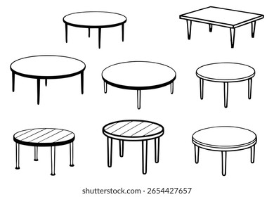 Couchtisch Linie Kunst schlanke minimalistische Zimmerdekoration
