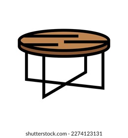 coffee table living room color icon vector. coffee table living room sign. isolated symbol illustration