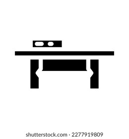 coffee table living room glyph icon vector. coffee table living room sign. isolated symbol illustration