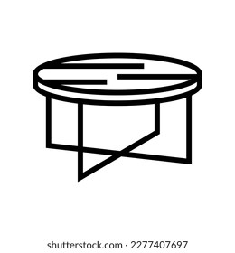 coffee table living room line icon vector. coffee table living room sign. isolated contour symbol black illustration