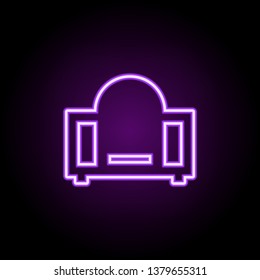 Coffee table neon icon. Elements of Furniture set. Simple icon for websites, web design, mobile app, info graphics