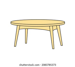 Coffee table on a white background. Symbol. Vector illustration.