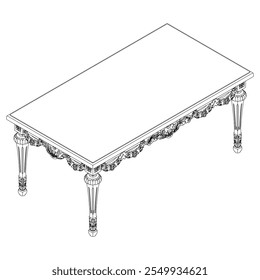 Coffee table outline vector collection. Elegant line art designs for contemporary living spaces. Ideal for interior design projects.