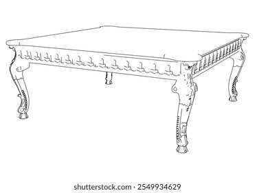Colección de Vector de contorno de mesa de café. Elegantes diseños de arte de línea para espacios de vida contemporáneos. Ideal para proyectos de interiorismo.