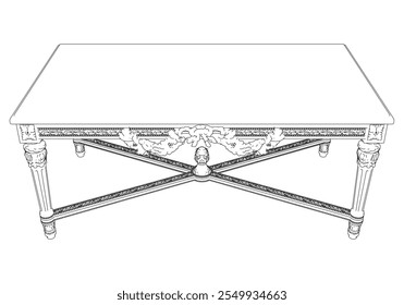 Coffee table outline vector collection. Elegant line art designs for contemporary living spaces. Ideal for interior design projects.