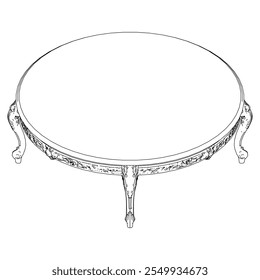 Coffee table outline vector collection. Elegant line art designs for contemporary living spaces. Ideal for interior design projects.