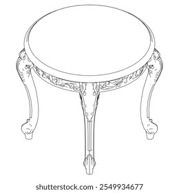 Coleção de vetores de contorno de mesa de café. Elegante design de arte de linha para espaços de estar contemporâneos. Ideal para projetos de design de interiores.