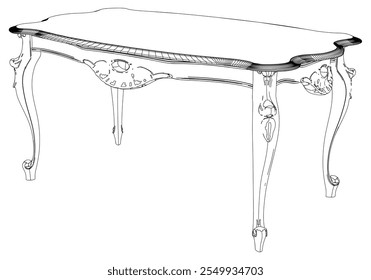 Coffee table outline vector collection. Elegant line art designs for contemporary living spaces. Ideal for interior design projects.