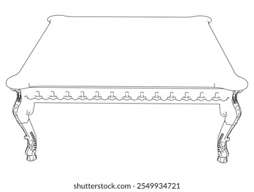 Coffee table outline vector collection. Elegant line art designs for contemporary living spaces. Ideal for interior design projects.