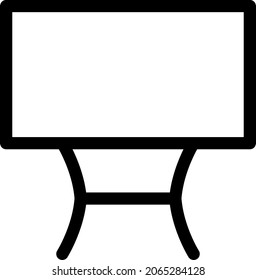 Coffee Table Outline Vector Icon Design
