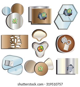 Coffee table top view set 2 for interior,vector illustration