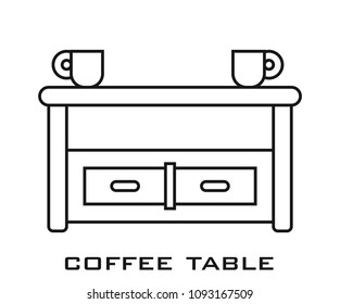 Coffee Table vector icon