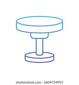 Coffee Table vector icon stock illustration