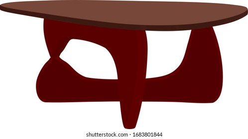 The Coffee Table Vector Illustration. The Living Room Table Isolated On White Background
