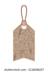 coffee tag design over white