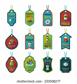 Coffee tag flat banner background set, eps10