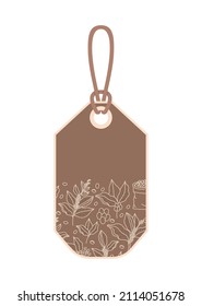 coffee tag illustration over white