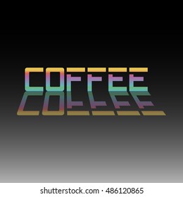  Coffee tag with a mirror shadow