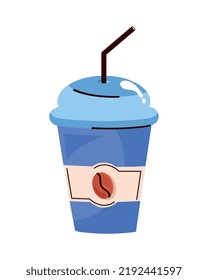 coffee take away blue pot