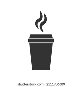 Coffee take away cup icon symbol. Tea cup logo symbol sign. Vector illustration image. Isolated on white background.	
