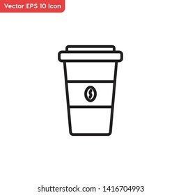 Coffee take away, coffee cup symbol vector icon