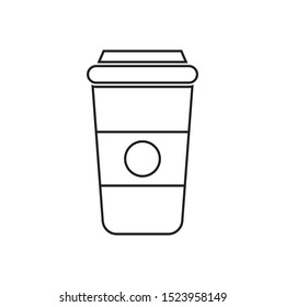 Coffee take away flat icon. vector illustration