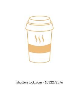 Diseño de iconos para quitar café aislado en fondo blanco