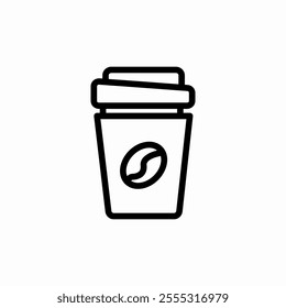 coffee take away icon sign vector