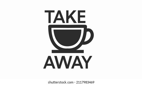 Coffee Take Away Icon. Vector isolated editable illustration of a coffee take away sign.