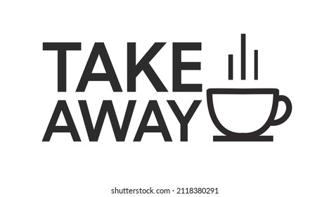 Coffee Take Away Icon. Vector isolated editable illustration of a coffee take away sign.